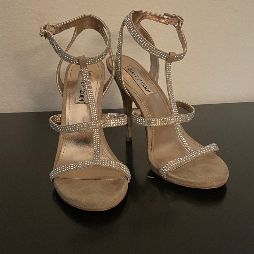 Steve Madden Glittering Gold Luulu Heels size 8.5